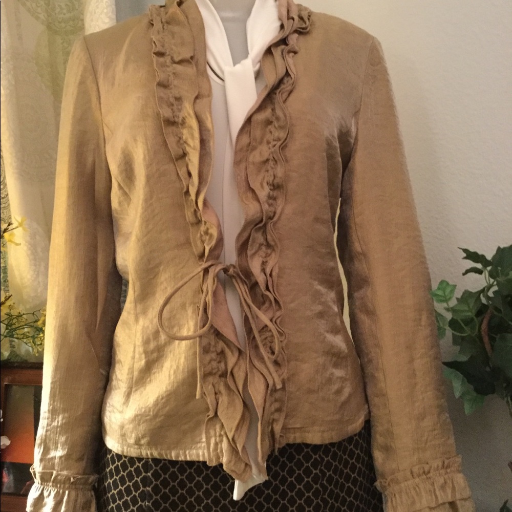 Ruffled Gold Jacket - Picture 2 of 2
